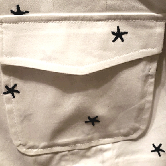 CHARTER CLUB STARFISH PRINT COTTON BLAZER SZ XL - Picture 4 of 8